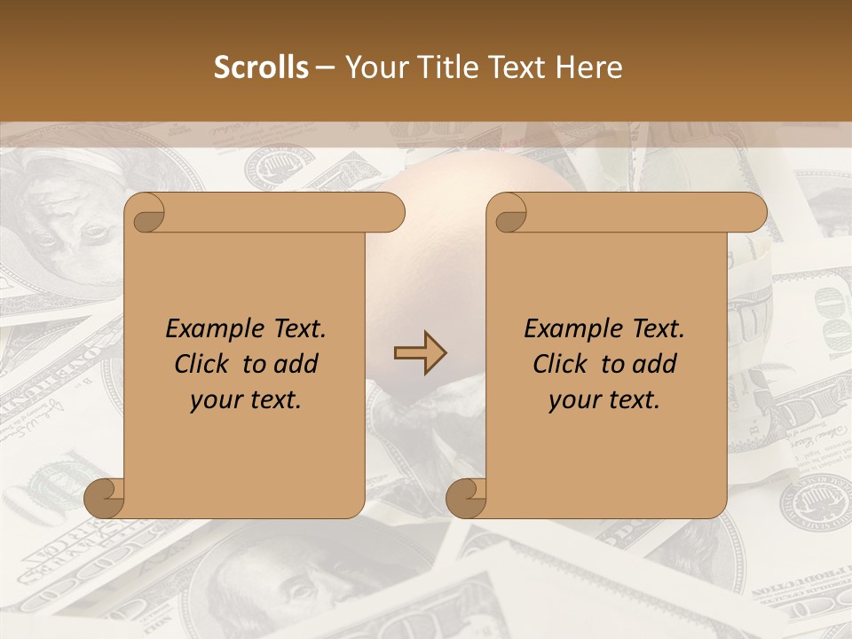 Luxury Crumpled Dollar PowerPoint Template