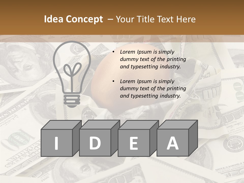 Luxury Crumpled Dollar PowerPoint Template