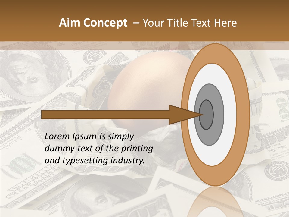 Luxury Crumpled Dollar PowerPoint Template