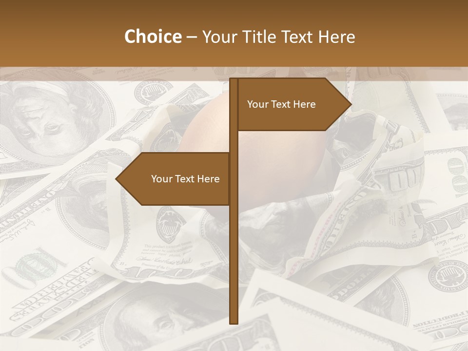 Luxury Crumpled Dollar PowerPoint Template