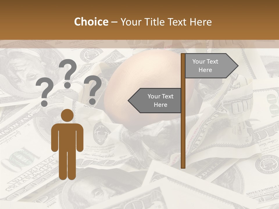 Luxury Crumpled Dollar PowerPoint Template