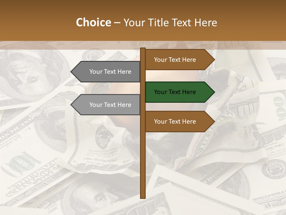 Luxury Crumpled Dollar PowerPoint Template