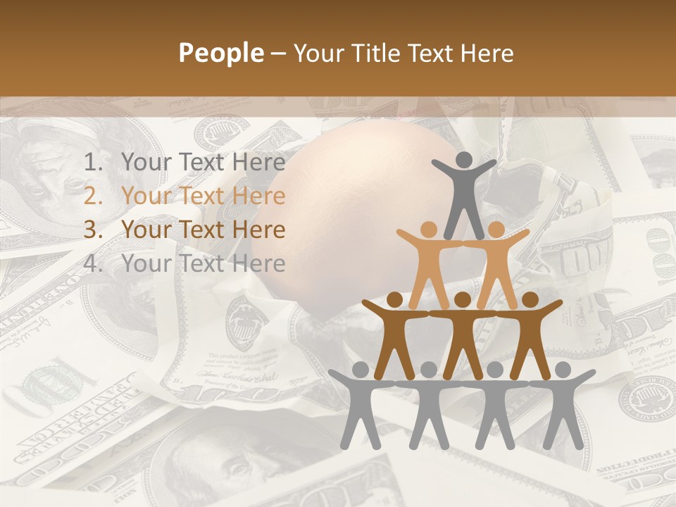 Luxury Crumpled Dollar PowerPoint Template