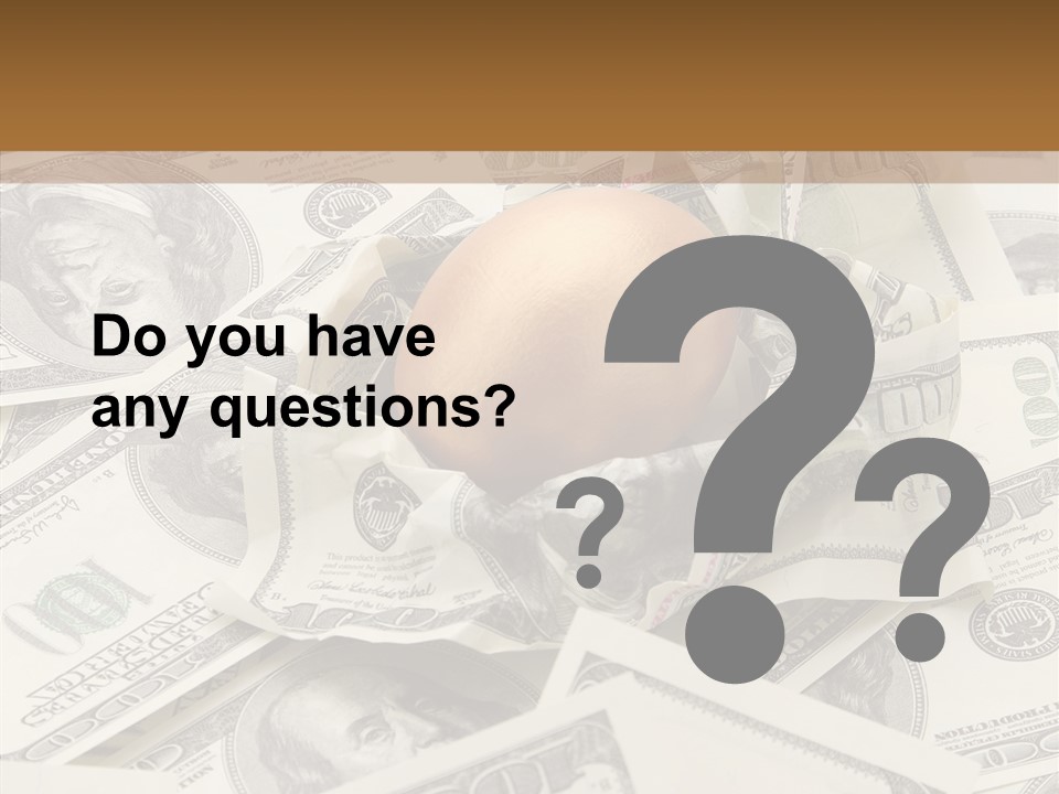 Luxury Crumpled Dollar PowerPoint Template