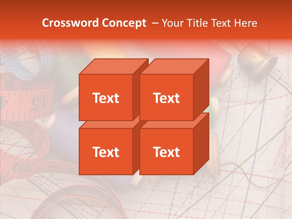 Sewing Line Needle PowerPoint Template