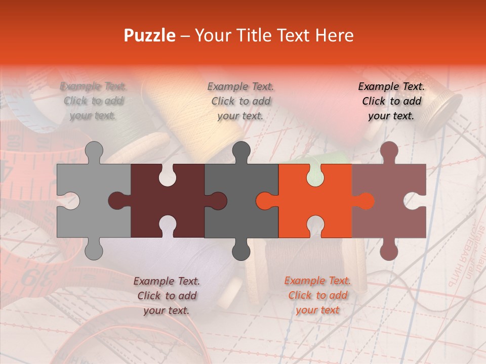 Sewing Line Needle PowerPoint Template