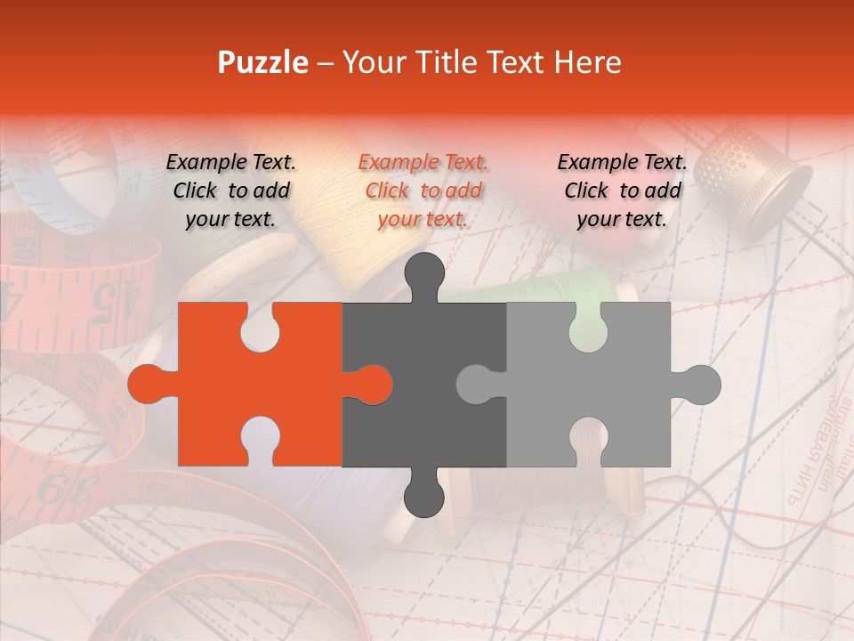 Sewing Line Needle PowerPoint Template