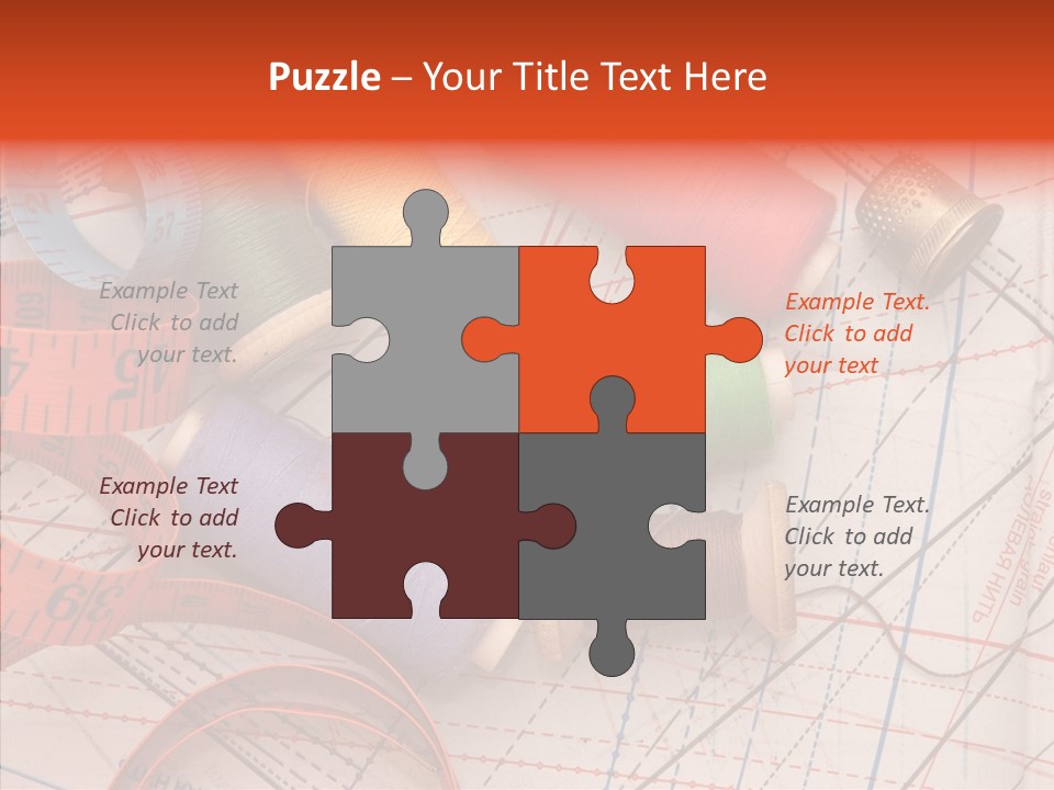 Sewing Line Needle PowerPoint Template