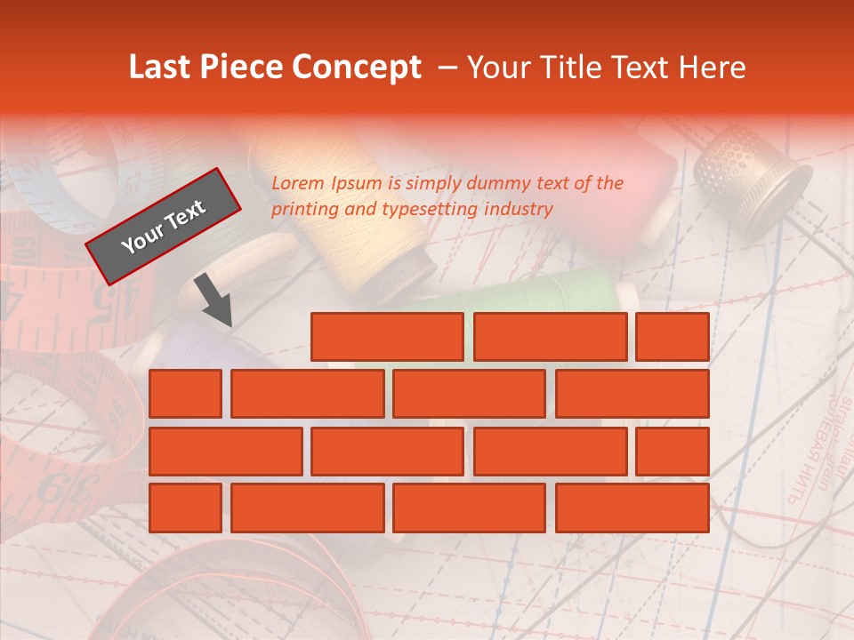 Sewing Line Needle PowerPoint Template