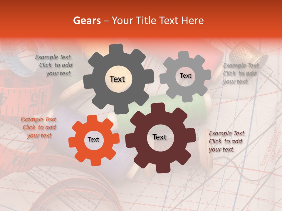 Sewing Line Needle PowerPoint Template