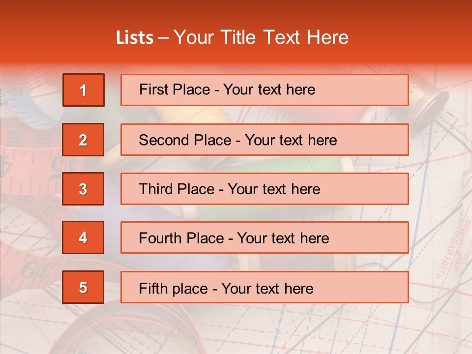 Sewing Line Needle PowerPoint Template