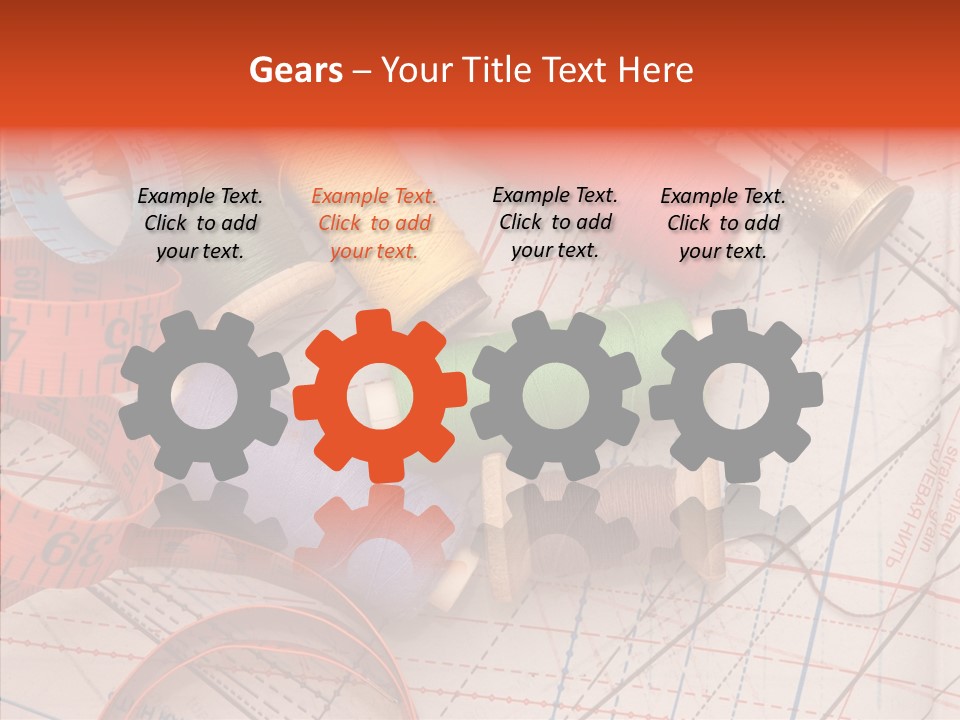 Sewing Line Needle PowerPoint Template