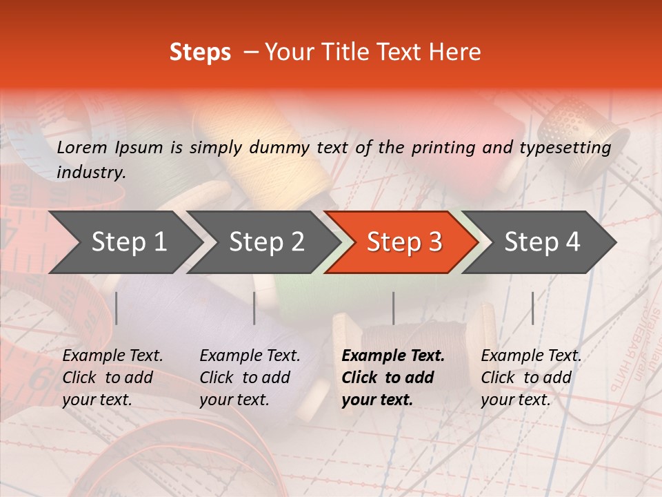 Sewing Line Needle PowerPoint Template