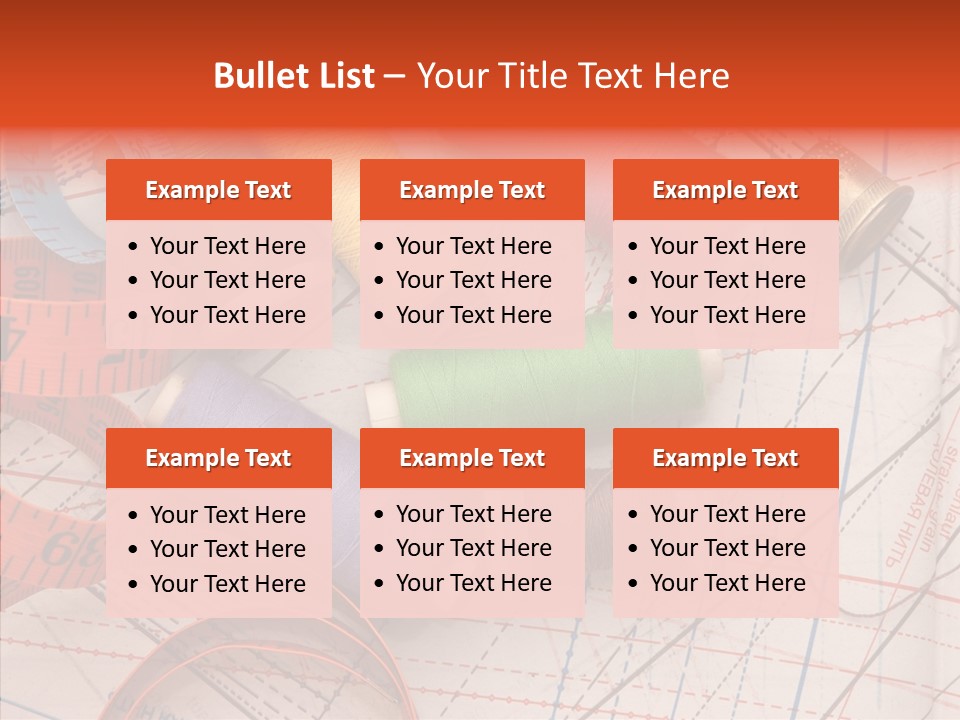 Sewing Line Needle PowerPoint Template
