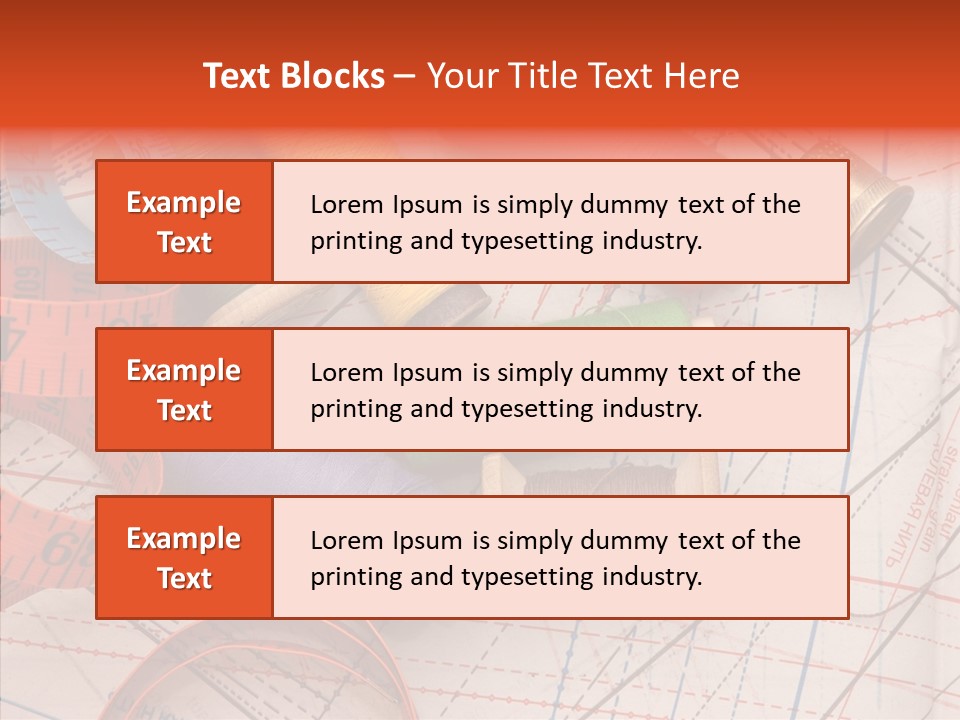 Sewing Line Needle PowerPoint Template