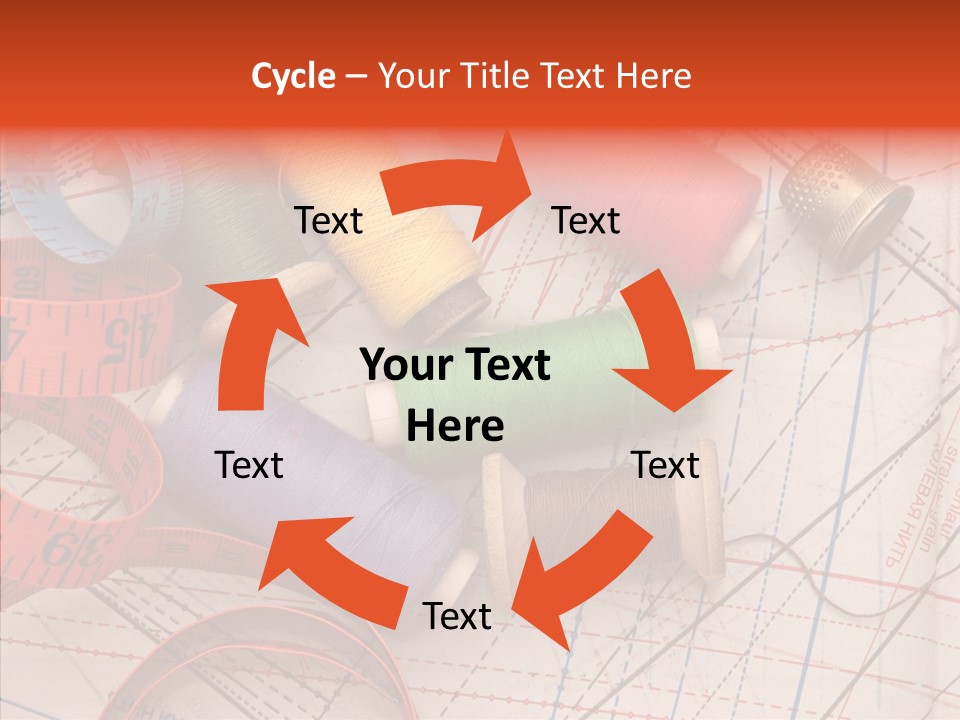 Sewing Line Needle PowerPoint Template