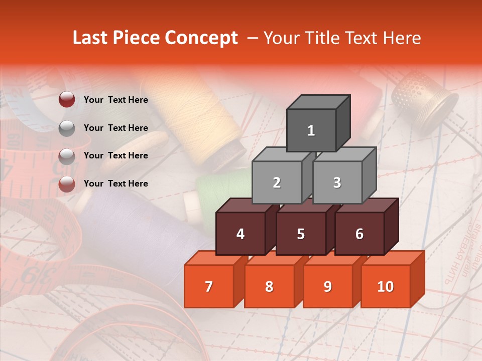 Sewing Line Needle PowerPoint Template