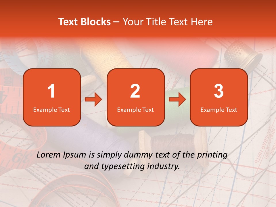 Sewing Line Needle PowerPoint Template