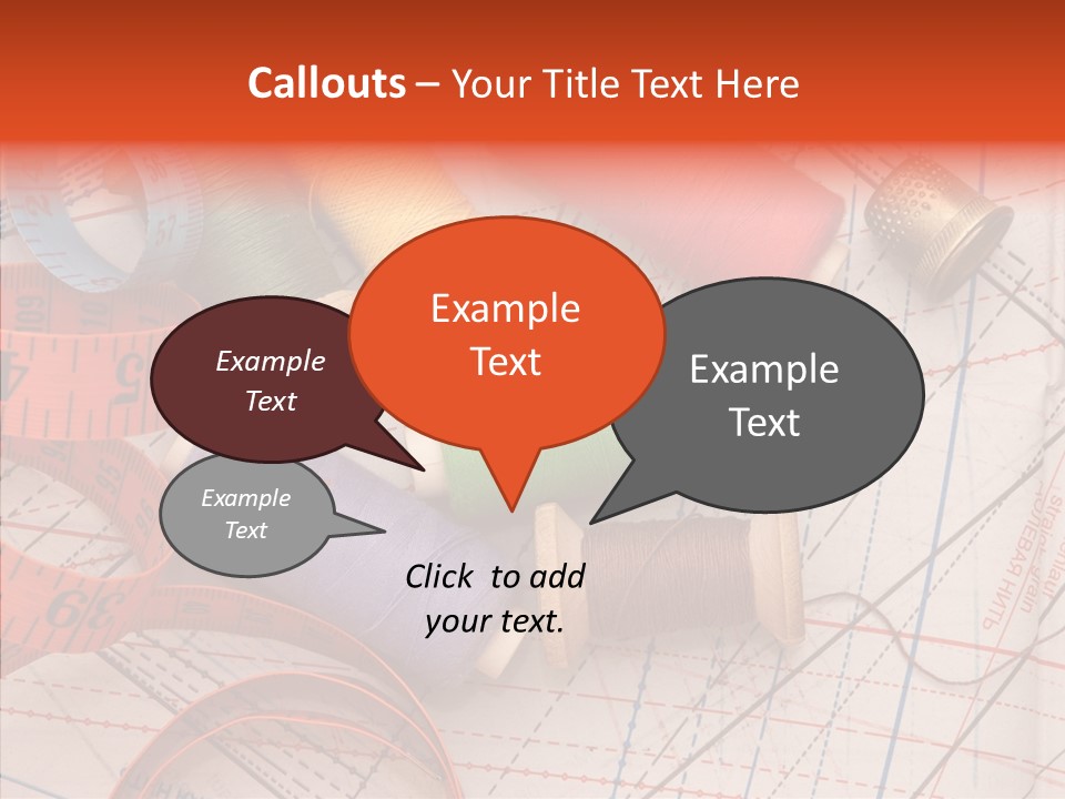 Sewing Line Needle PowerPoint Template