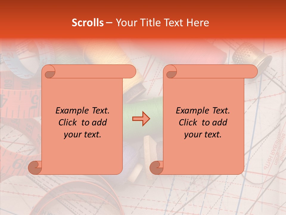 Sewing Line Needle PowerPoint Template