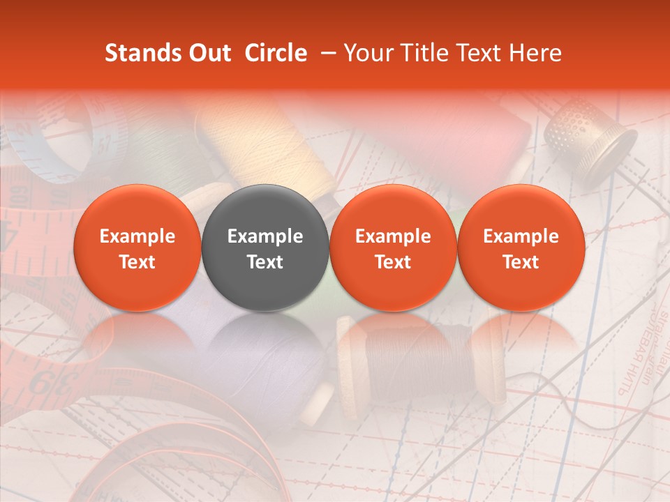 Sewing Line Needle PowerPoint Template