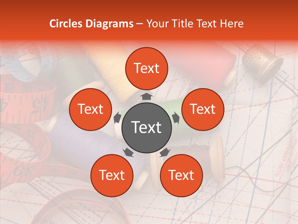 Sewing Line Needle PowerPoint Template