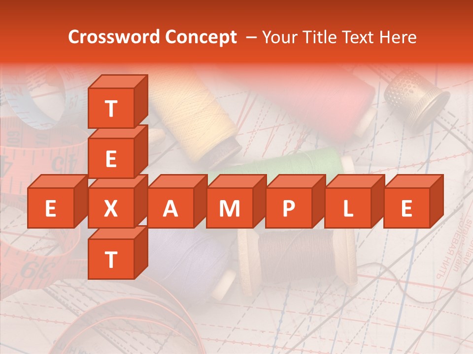 Sewing Line Needle PowerPoint Template