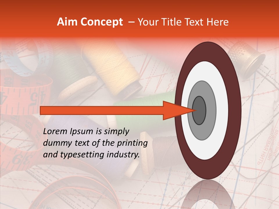 Sewing Line Needle PowerPoint Template