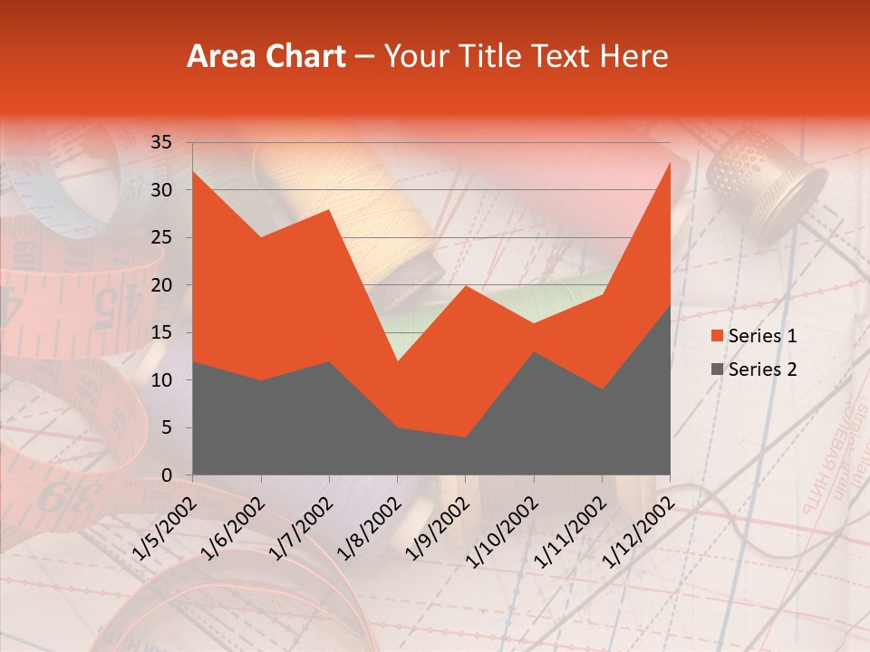 Sewing Line Needle PowerPoint Template