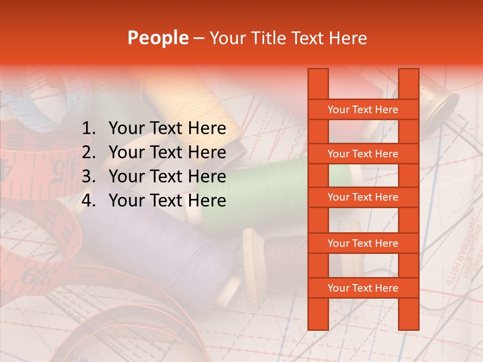 Sewing Line Needle PowerPoint Template