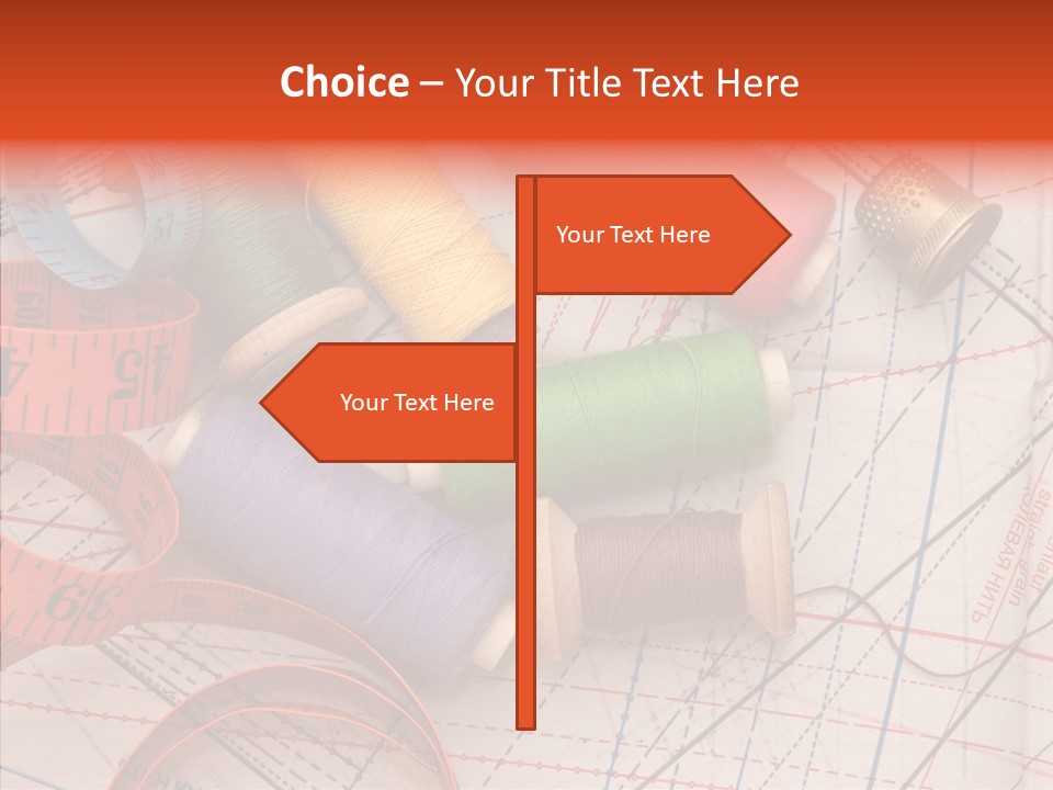 Sewing Line Needle PowerPoint Template