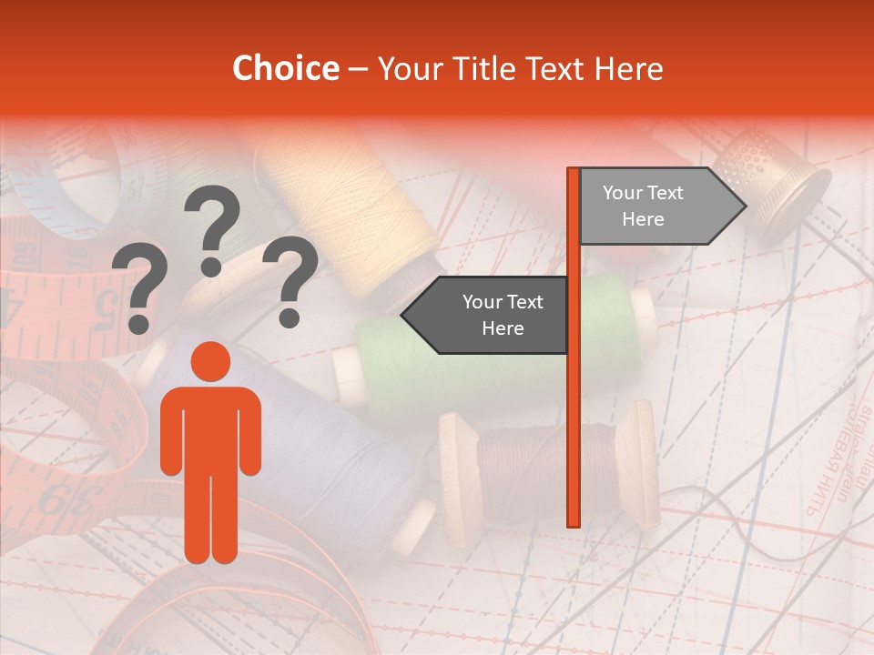 Sewing Line Needle PowerPoint Template