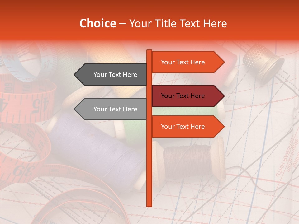 Sewing Line Needle PowerPoint Template