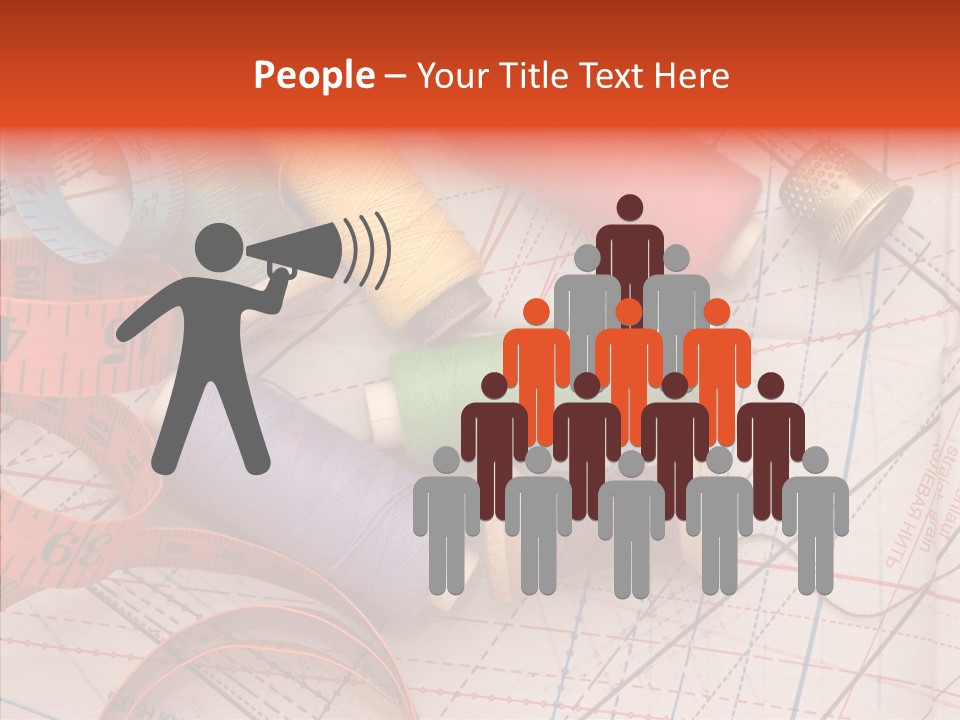 Sewing Line Needle PowerPoint Template