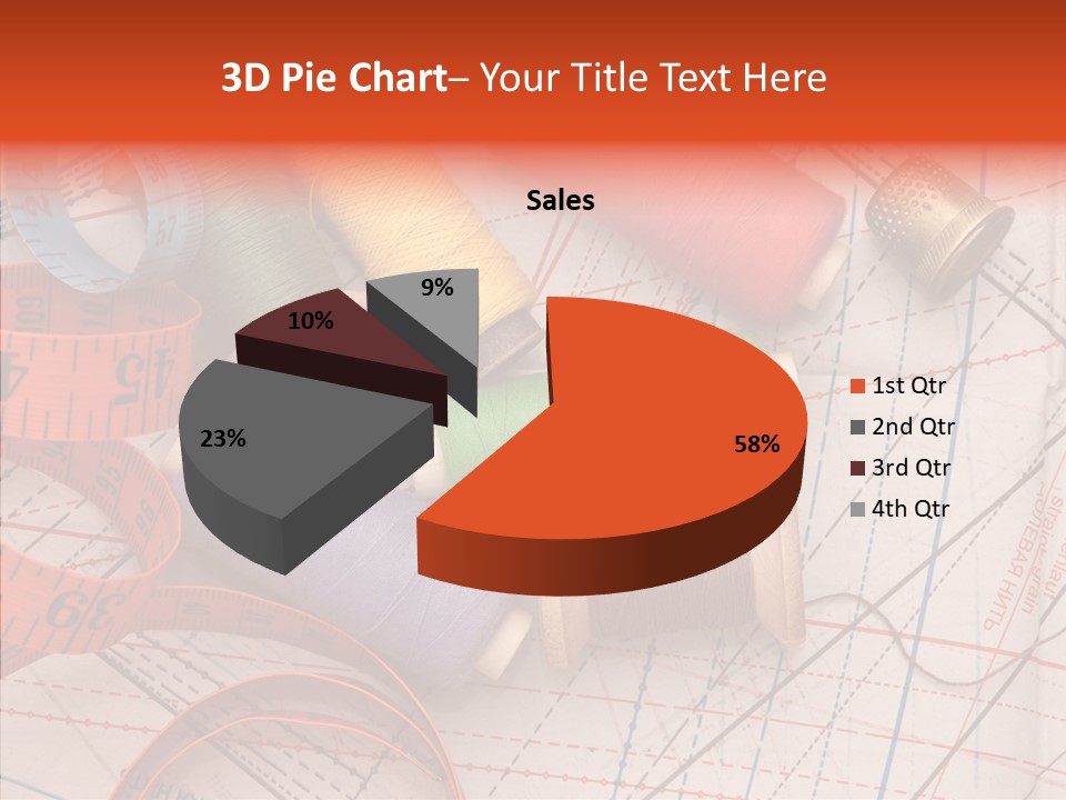 Sewing Line Needle PowerPoint Template