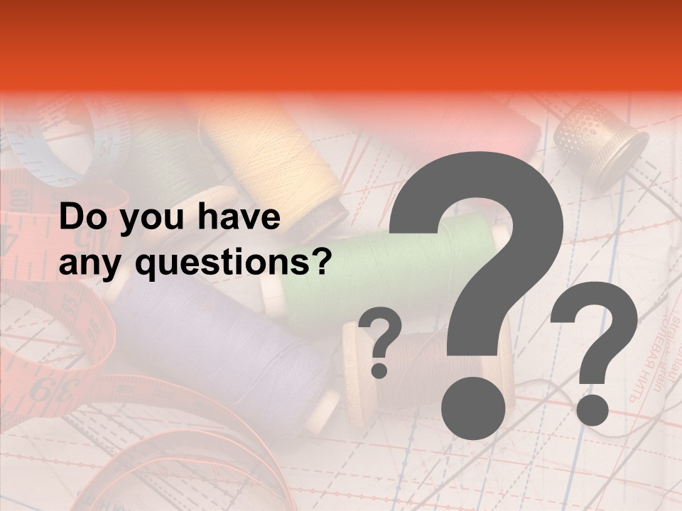 Sewing Line Needle PowerPoint Template