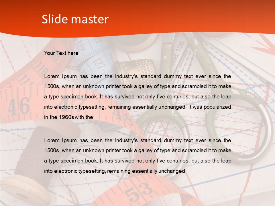 Embroidery Art Leisure PowerPoint Template