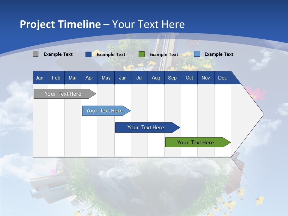 Blue Sunlight Sphere PowerPoint Template