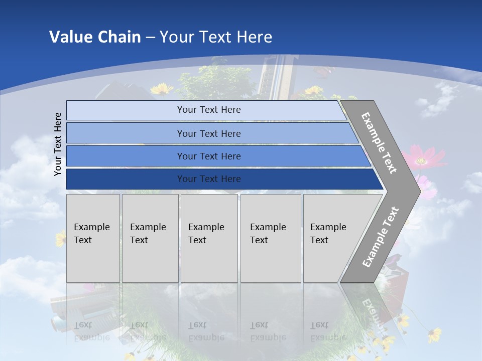 Blue Sunlight Sphere PowerPoint Template