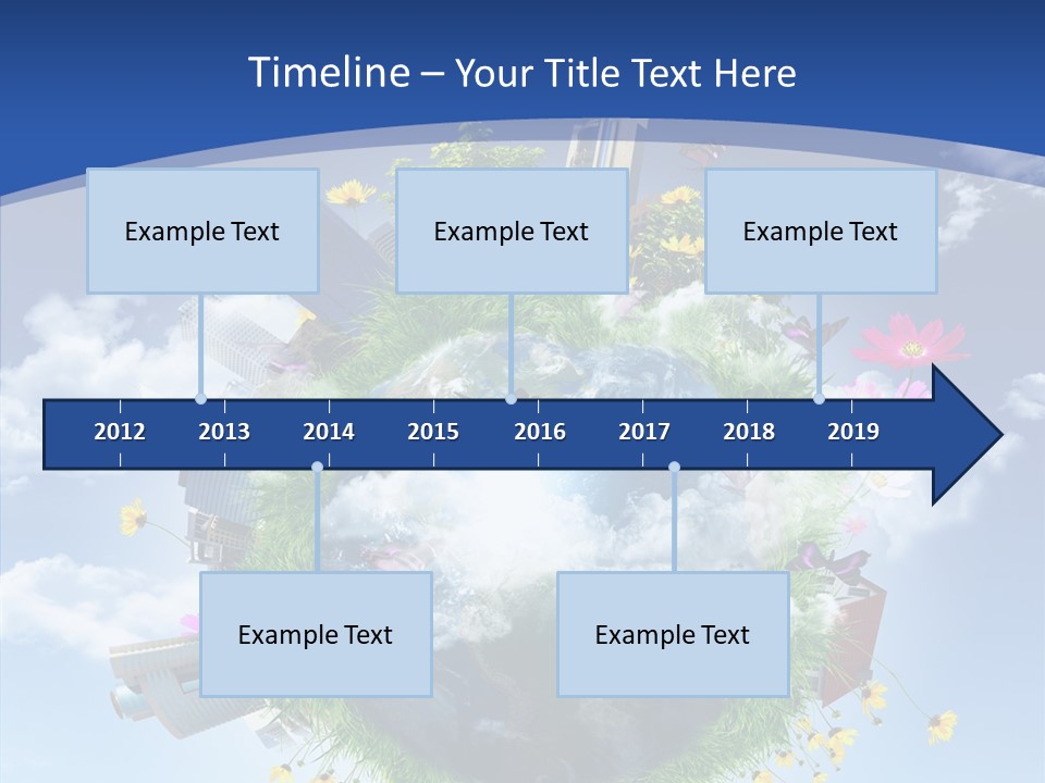 Blue Sunlight Sphere PowerPoint Template