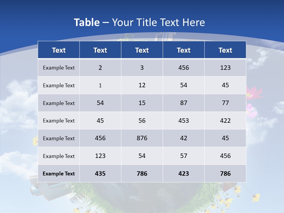 Blue Sunlight Sphere PowerPoint Template