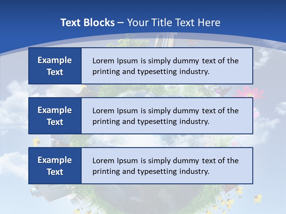 Blue Sunlight Sphere PowerPoint Template