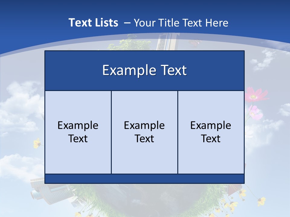 Blue Sunlight Sphere PowerPoint Template