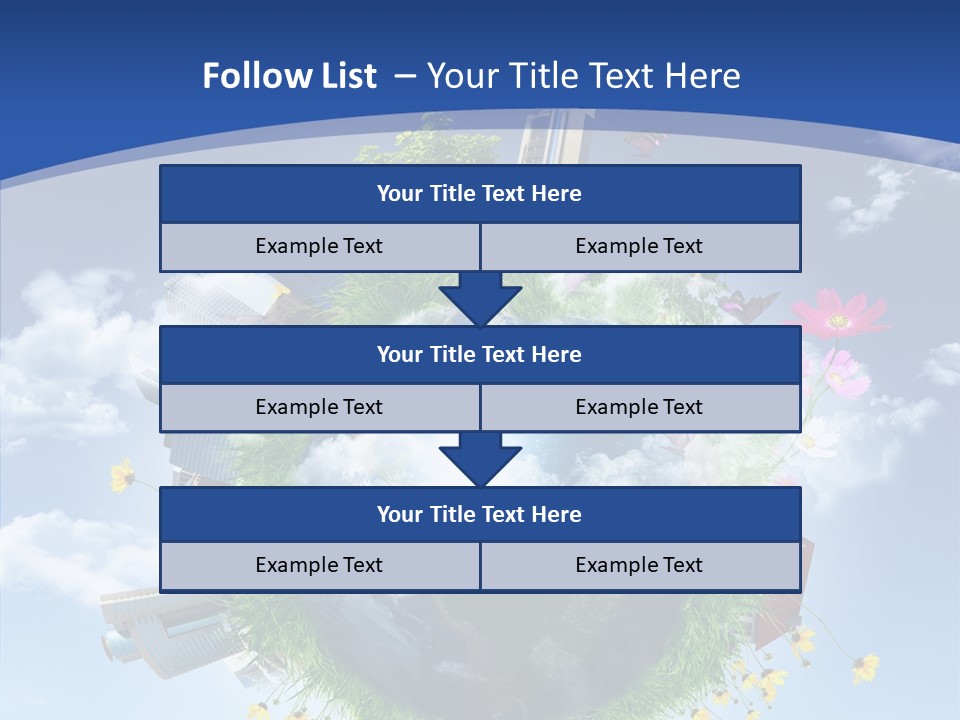 Blue Sunlight Sphere PowerPoint Template