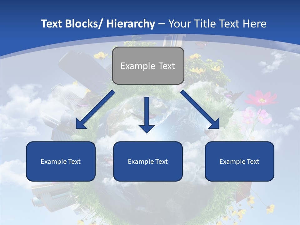 Blue Sunlight Sphere PowerPoint Template