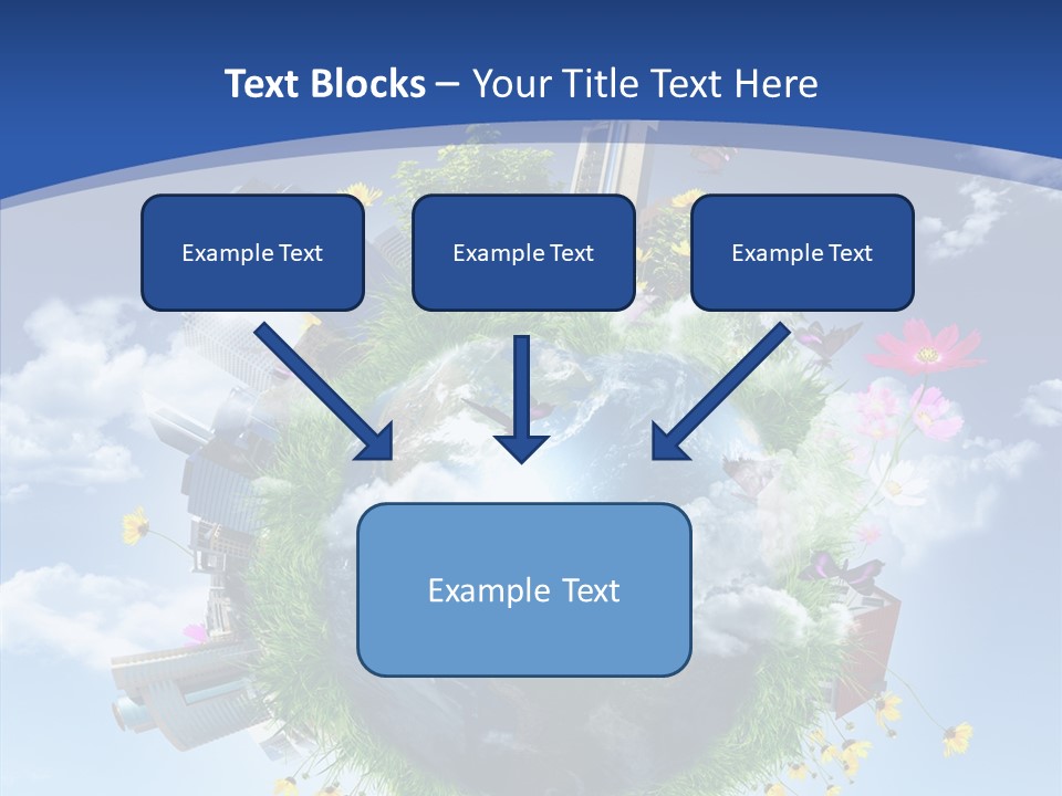 Blue Sunlight Sphere PowerPoint Template