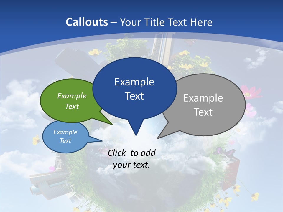 Blue Sunlight Sphere PowerPoint Template