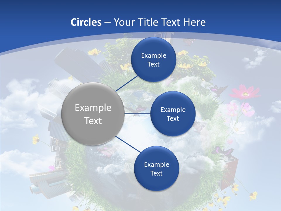 Blue Sunlight Sphere PowerPoint Template