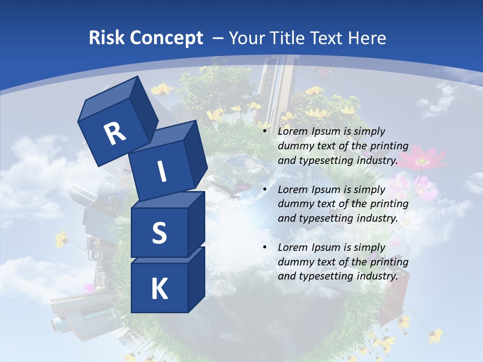 Blue Sunlight Sphere PowerPoint Template