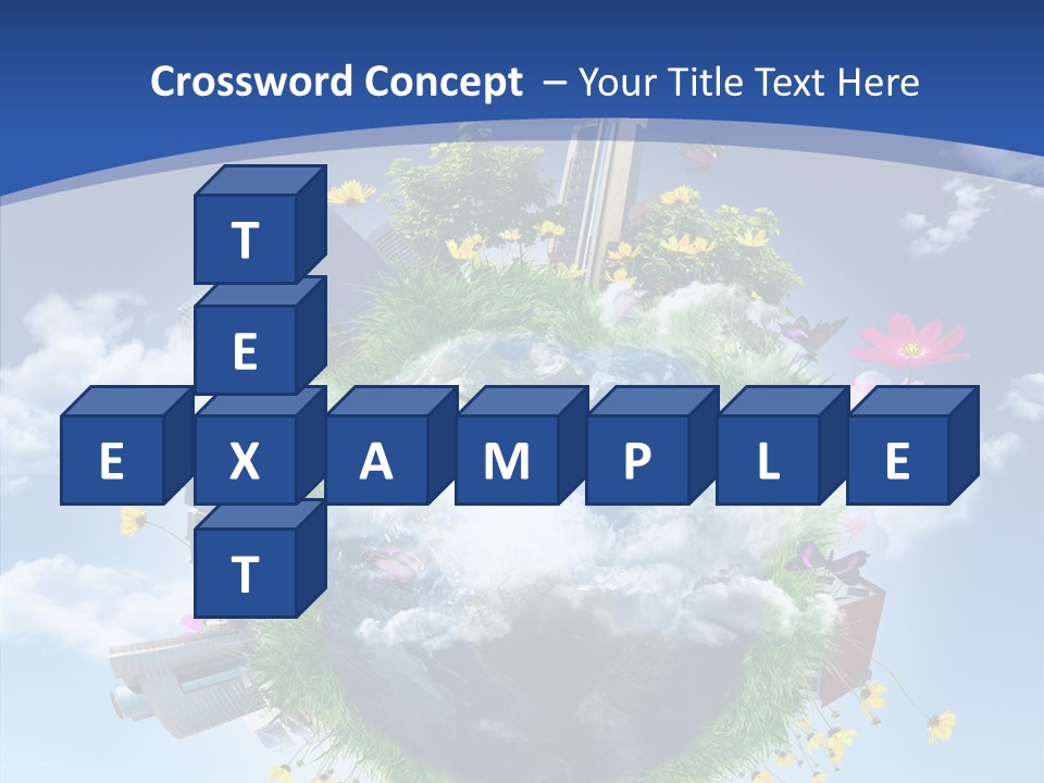 Blue Sunlight Sphere PowerPoint Template